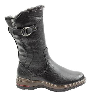 HEAVENLY FEET WOMENS FURLINED ZIP BOOT - BLACK