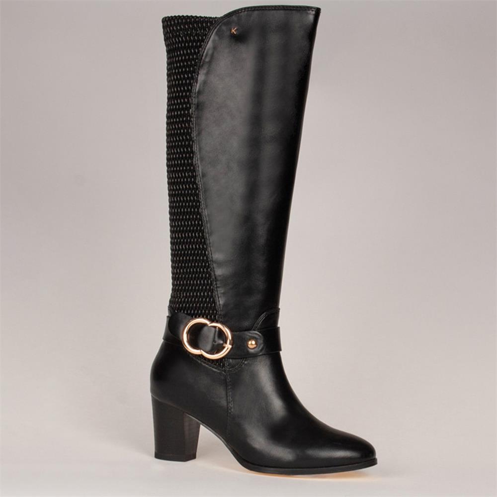 KATE APPLEBY WOMENS ZIP HIGH LEG BOOT BLACK Paul Byron Shoes Ireland