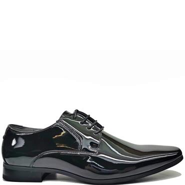 MARCOZZI MENS DRESS LACE SHOE - BLACK PATENT