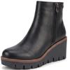 SUSST WOMENS WEDGE ANKLE BOOT - BLACK