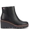 SUSST WOMENS WEDGE ANKLE BOOT - BLACK