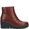 SUSST WOMENS WEDGE ANKLE BOOT - COGNAC