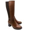 DUBARRY WOMENS ZIP HIGH LEG BOOT - TAN LEATHER