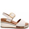 REDZ WOMENS WEDGE STRAP SANDAL - WHITE