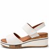 REDZ WOMENS WEDGE STRAP SANDAL - WHITE