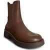 REDZ WOMENS ZIP CHELSEA ANKLE BOOT - BROWN