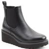 HEAVENLY FEET WOMES WEDGE ZIP BOOT - BLACK
