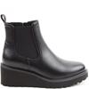 HEAVENLY FEET WOMES WEDGE ZIP BOOT - BLACK
