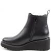 HEAVENLY FEET WOMES WEDGE ZIP BOOT - BLACK