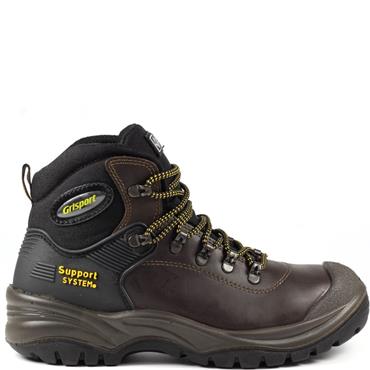 GRISPORT MENS S3 SAFETY LACE BOOT - BROWN
