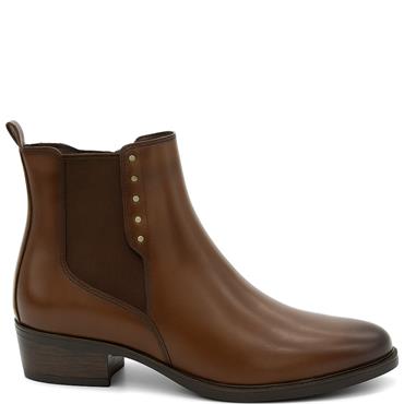DUBARRY WOMENS ZIP CHELSEA ANKLE BOOT - CHESTNUT