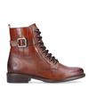 REMONTE WOMENS ZIP LACE ANKLE BOOT - BROWN