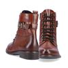 REMONTE WOMENS ZIP LACE ANKLE BOOT - BROWN