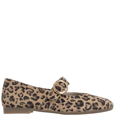 REMONTE WOMENS FLAT SHOE - LEOPARD ANIMAL PRINT