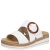 REMONTE WOMENS WEDGE STRAP SANDAL - WHITE