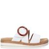 REMONTE WOMENS WEDGE STRAP SANDAL - WHITE