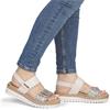 REMONTE WOMENS WEDGE SANDAL - BEIGE MULTI