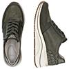 REMONTE WOMENS WEDGE ZIP LACE TRAINER - GREEN MULTI