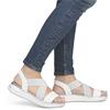 REMONTE WOMENS WEDGE STRAP SANDAL - WHITE MULTI