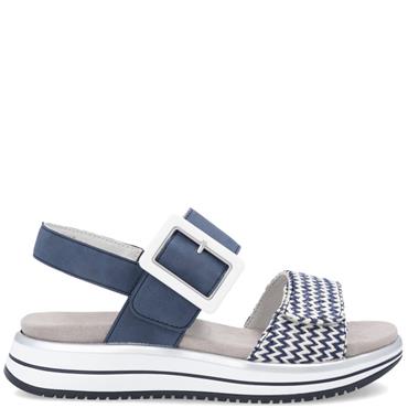 REMONTE WOMENS WEDGE STRAP SANDAL - BLUE JEANS