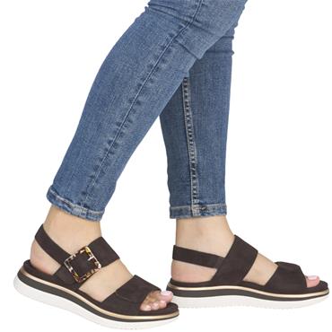 REMONTE WOMENS FLAT SHOE - BROWN