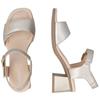 REMONTE WOMENS MID HEEL SANDAL - GOLD