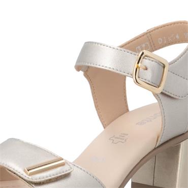 REMONTE WOMENS MID HEEL SANDAL - GOLD