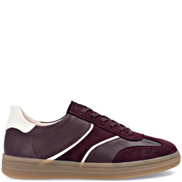 REMONTE WOMENS LEATHER COMFORT SHOE - RED MULTI