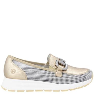 REMONTE WOMENS CHAIN LOAFER - WHITE GOLD