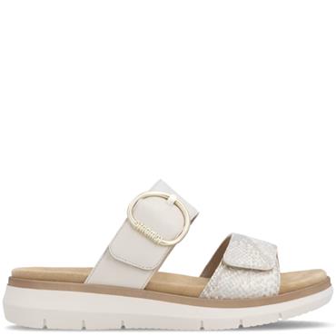 REMONTE WOMENS WEDGE SANDAL - BEIGE MULTI