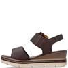 REMONTE WOMENS WEDGE SANDAL - BROWN