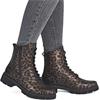 REMONTE WOMENS ZIP LACE ANKLE BOOT - METALLIC
