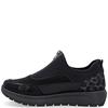REMONTE WOMENS WIDE FIT ZIP SHOE - BLACK