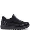REMONTE WOMENS WIDE FIT ZIP SHOE - BLACK