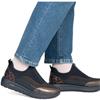 REMONTE WOMENS WIDE FIT ZIP SHOE - BROWN BLACK