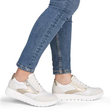 REMONTE WOMENS WEDGE TRAINER  - WHITE MULTI