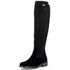 REMONTE WOMENS ZIP HIGH LEG BOOT - BLACK SUEDE