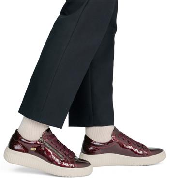 REMONTE WOMENS LACE ZIP TRAINER - RED