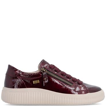 REMONTE WOMENS LACE ZIP TRAINER - RED