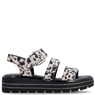 REMONTE WOMENS WEDGE SANDAL - BEIGE MULTI