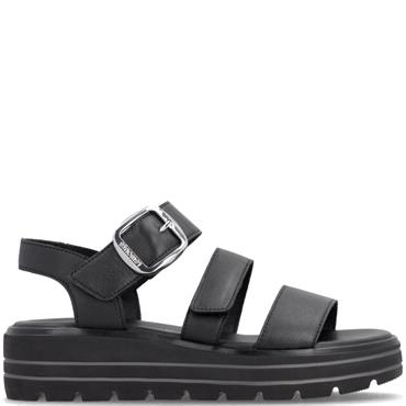 REMONTE WOMENS WEDGE SANDAL - BLACK