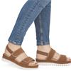 REMONTE WOMENS FLAT SANDAL - BROWN