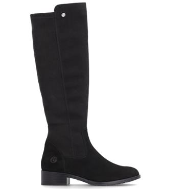 REMONTE WOMENS WIDE FIT HIGH LEG BOOT - BLACK