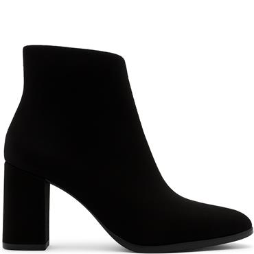 REDZ WOMENS ZIP ANKLE BOOT - BLACK SUEDE