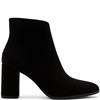 REDZ WOMENS ZIP ANKLE BOOT - BLACK SUEDE