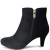 REDZ WOMENS ZIP ANKLE BOOT - BLACK SUEDE