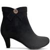 REDZ WOMENS ZIP ANKLE BOOT - BLACK SUEDE