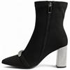 REDZ WOMENS ZIP ANKLE BOOT - BLACK