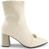 REDZ WOMENS ZIP ANKLE BOOT - WHITE ICE