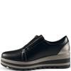 REDZ WOMENS WEDGE ZIP SHOE - BLACK